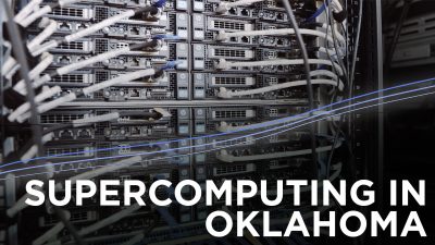 Network equipment - Text reads "Supercomputing in Oklahoma"